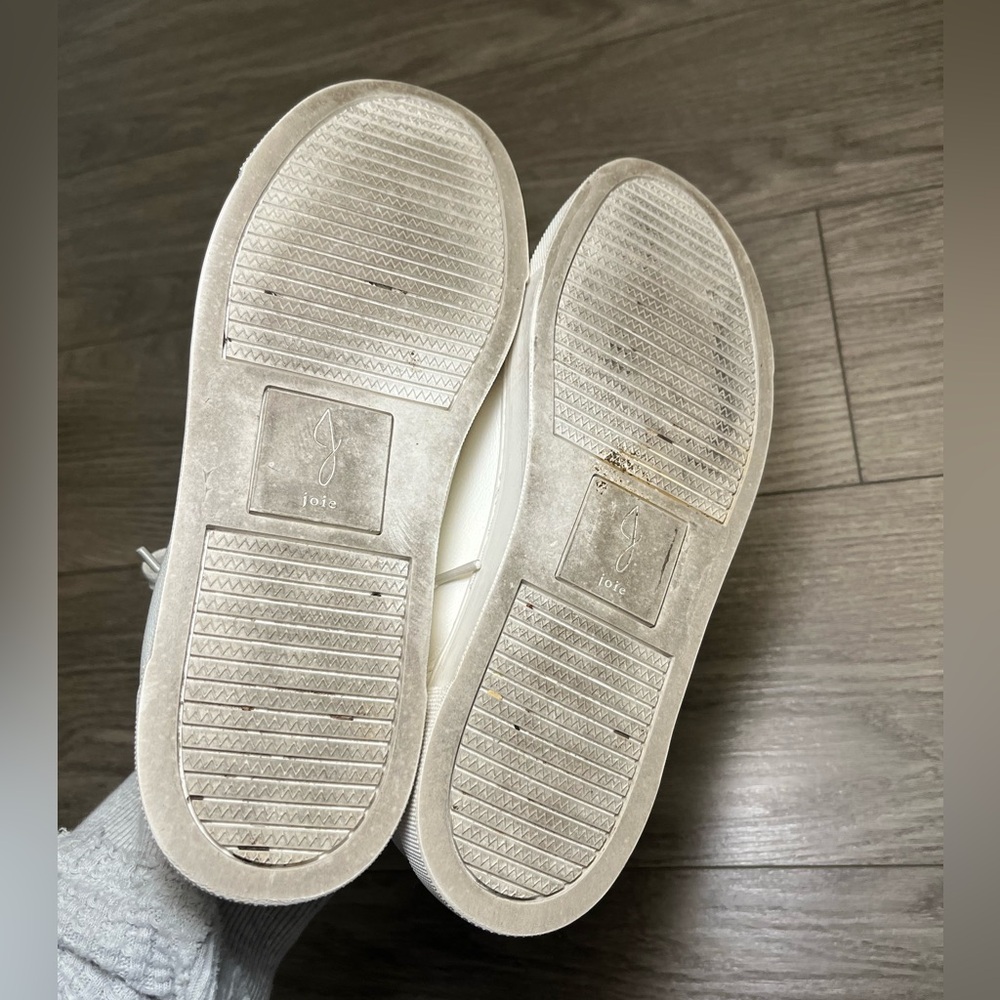 Joie White Faux Leather Sneakers Size 8.5 Women’s Casual Comfortable Everyday - Picture 8 of 12